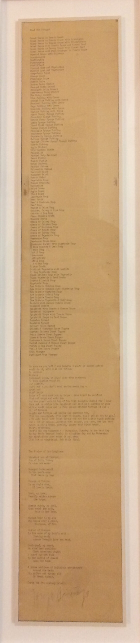 Joseph Beuys - Food for Thought