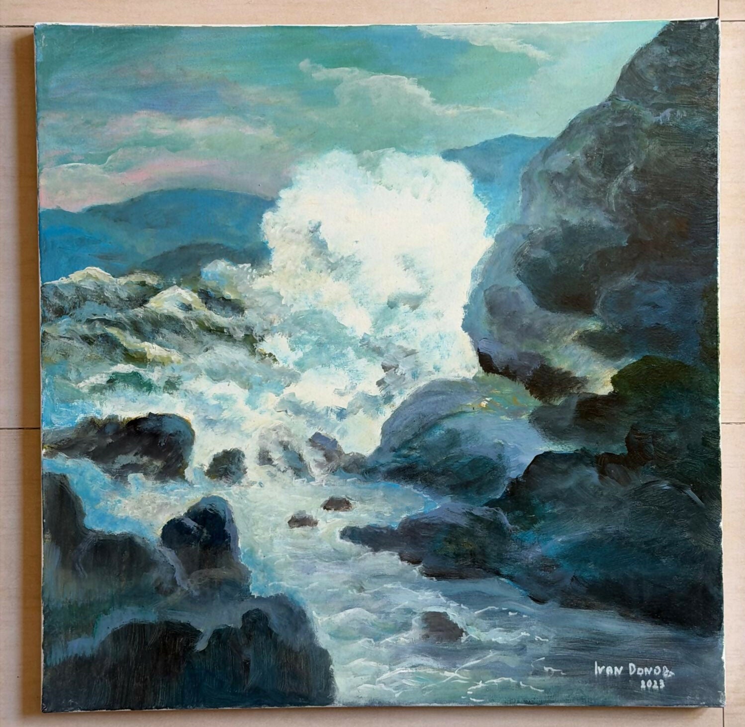 Composizione marina astratta La forza del mare di Ivan Donov