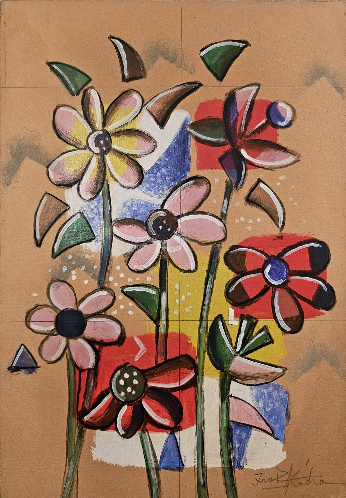 Ibrahim Kodra - Untitled (Flowers)