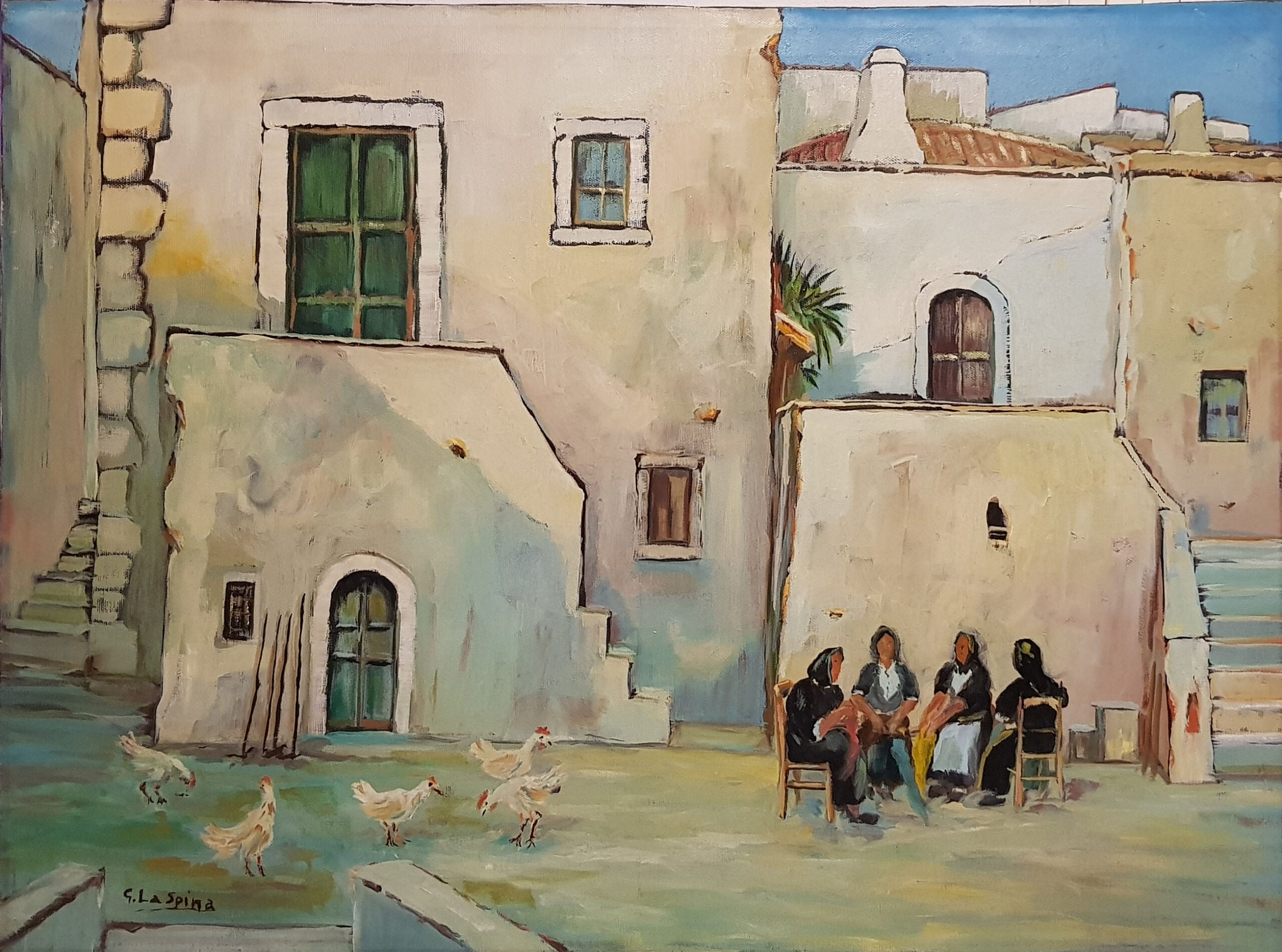 Giuseppe La Spina - La piazzetta di Peschici
