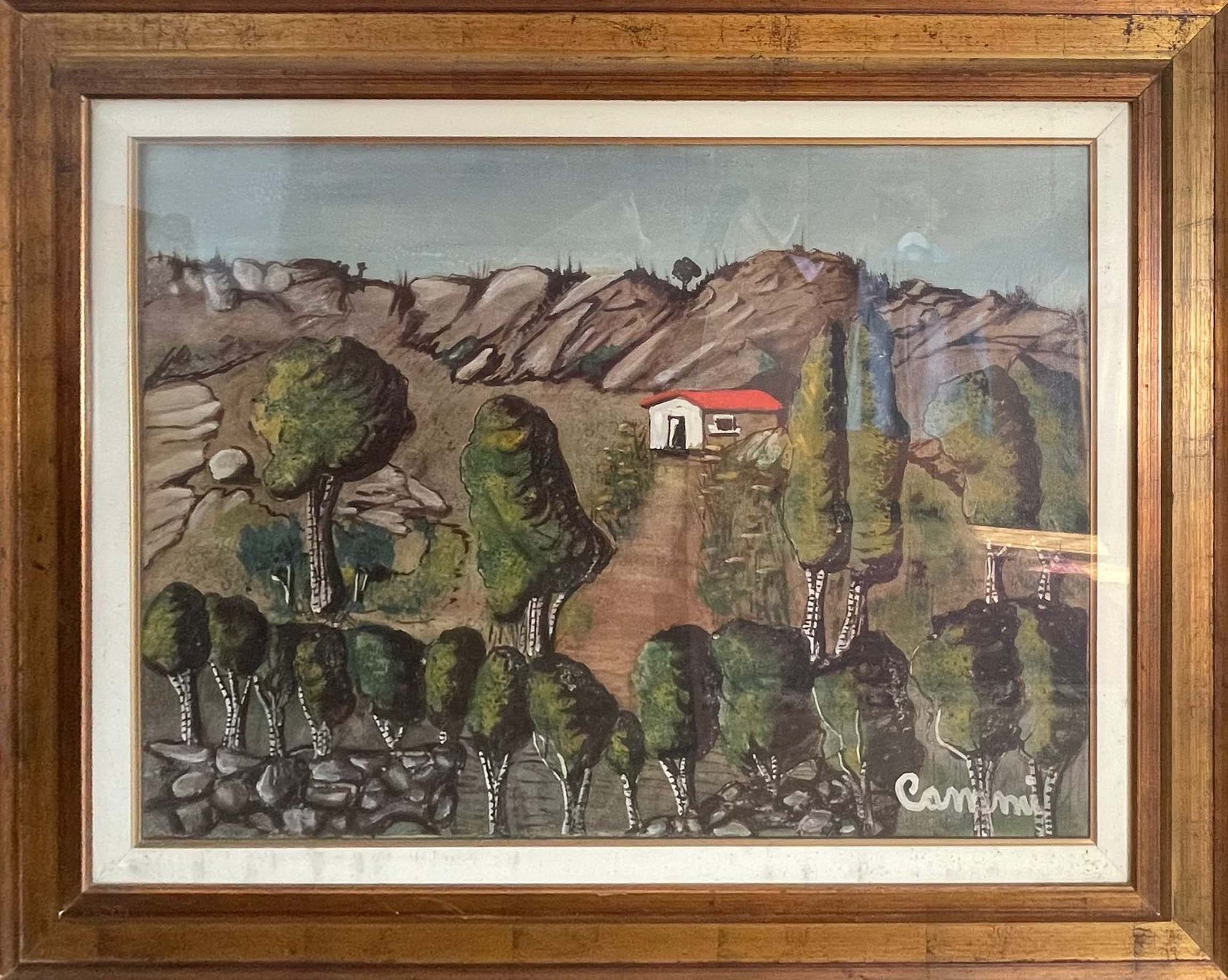Paesaggio a olio su tela di Marcello Cammi