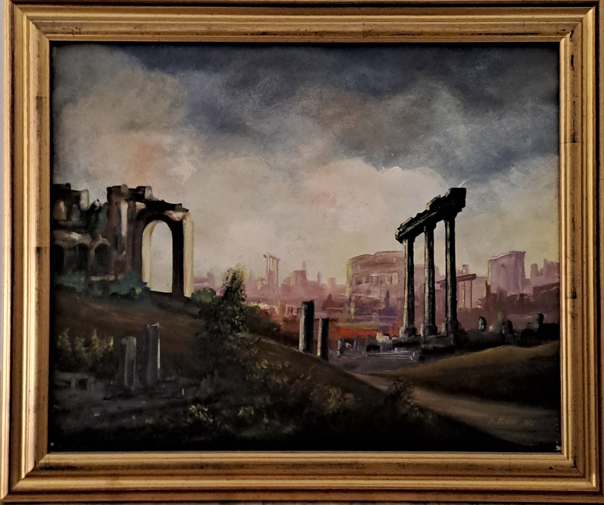 Angelo Manini - Landscape with Ruins