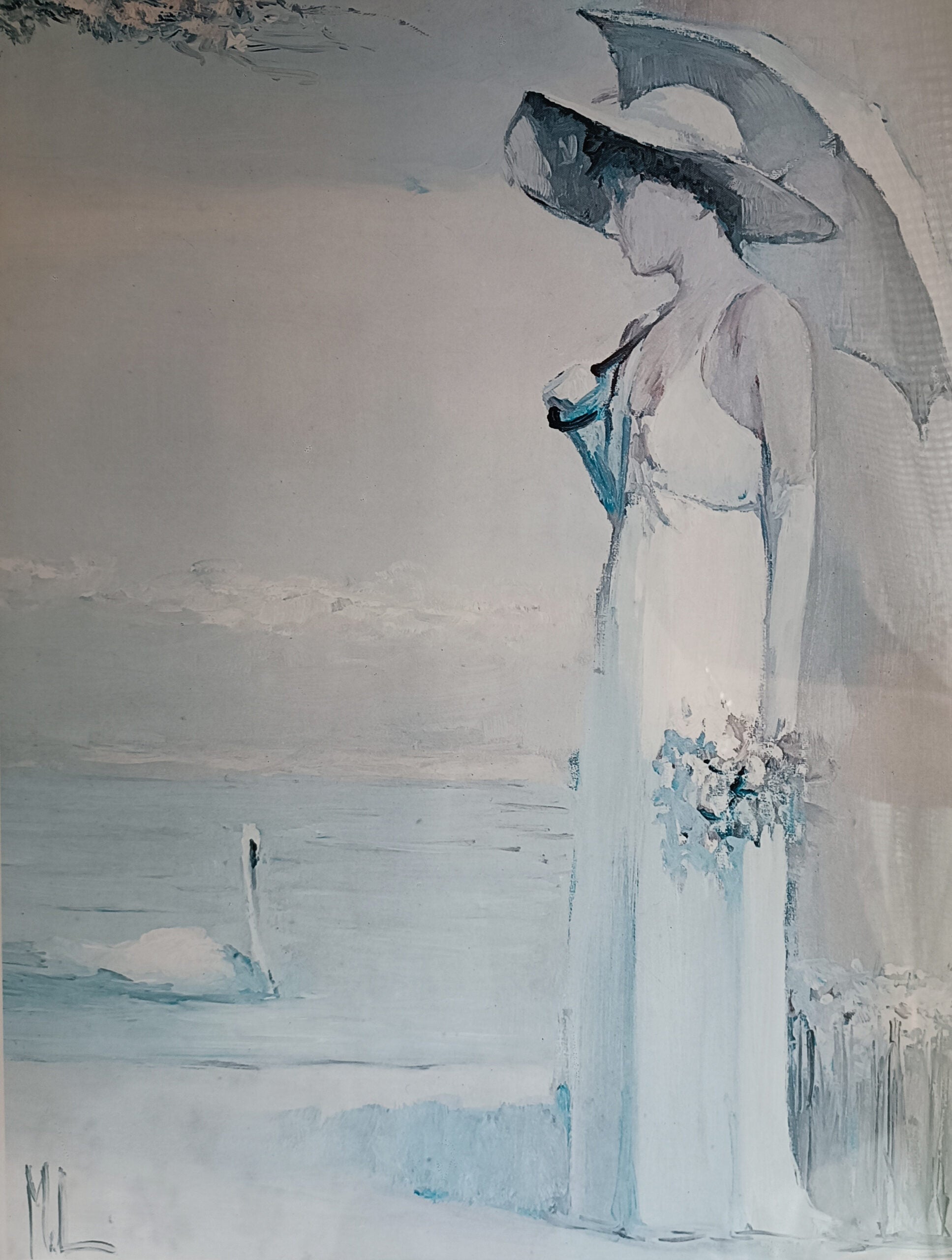 Innocenzo Melani - Donna con ombrellino