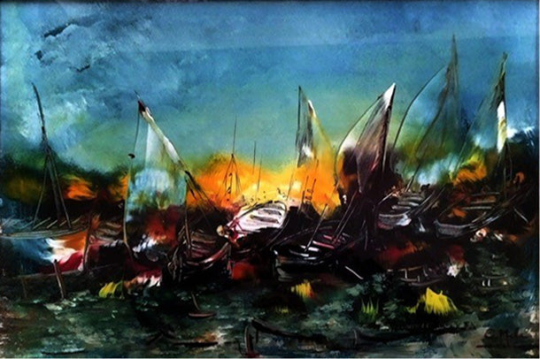 Corrado Mele - Barche all'alba