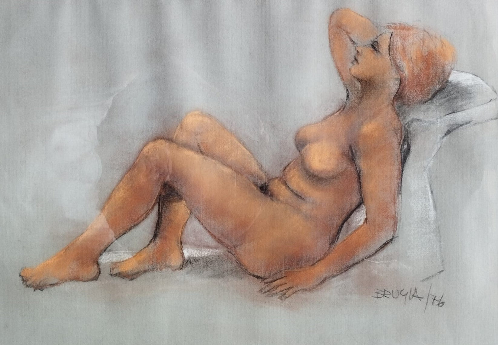 BRUGIA - DONNA NUDA SDRAIATA