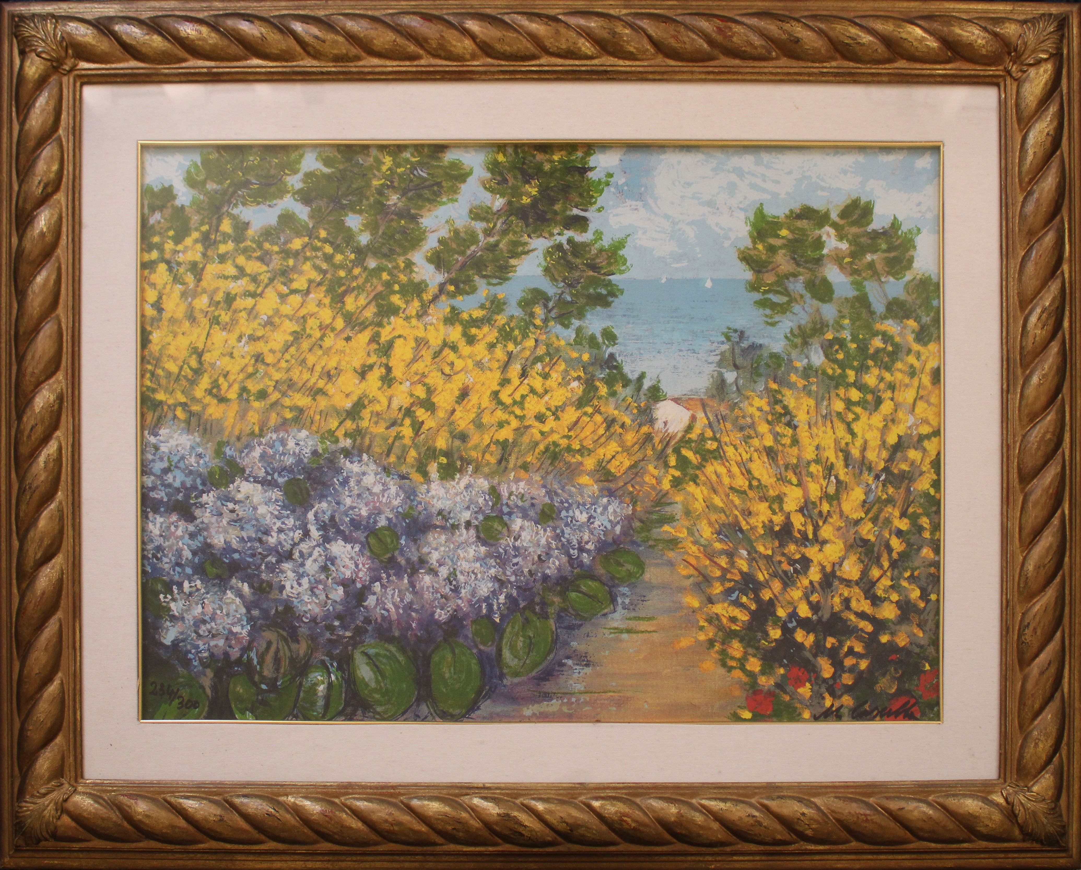 Michele Cascella - Retamas y hortensias