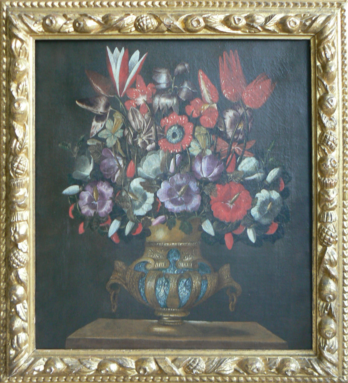 Maestro del vaso a Grottesche - Natura morta con vaso di fiori