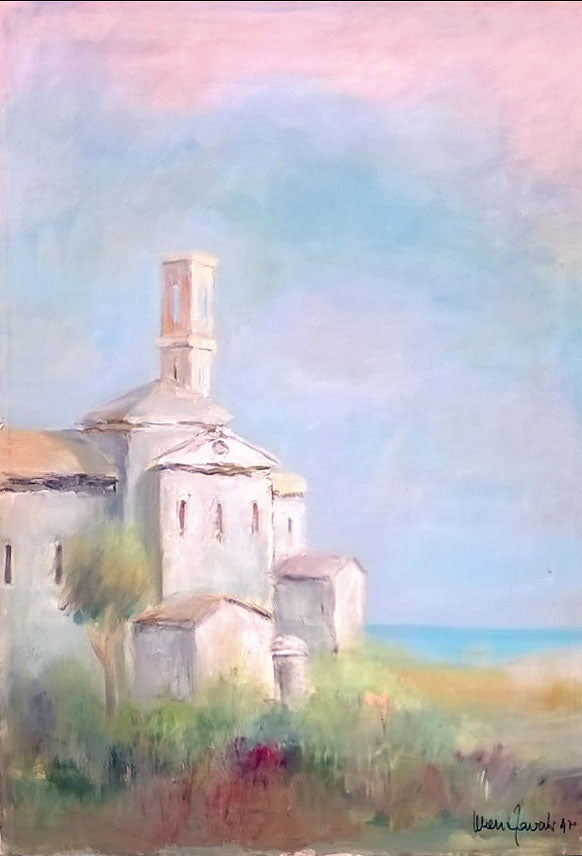 Mario Favati - Paesaggio con chiesa