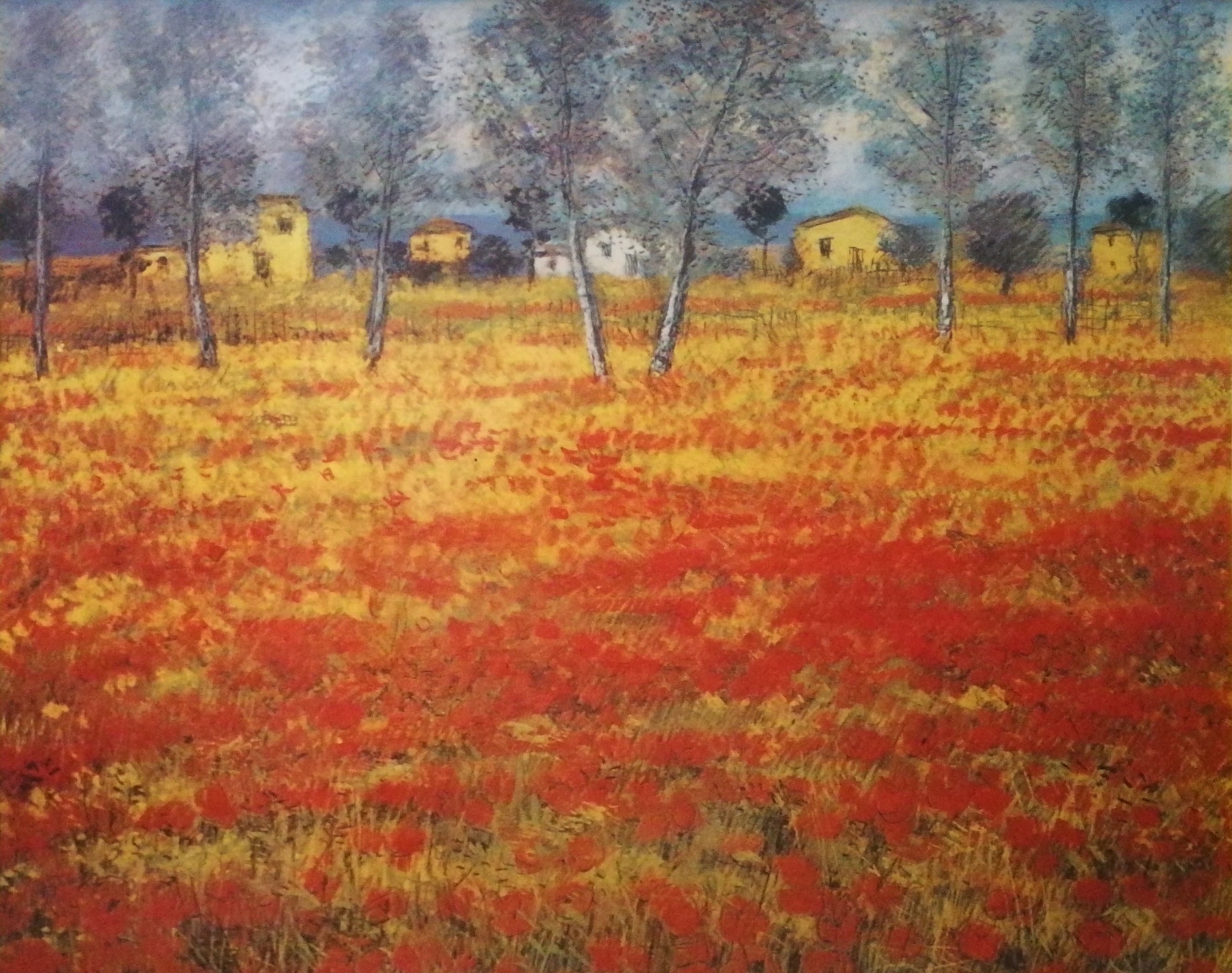 Michele Cascella - Field of Poppies