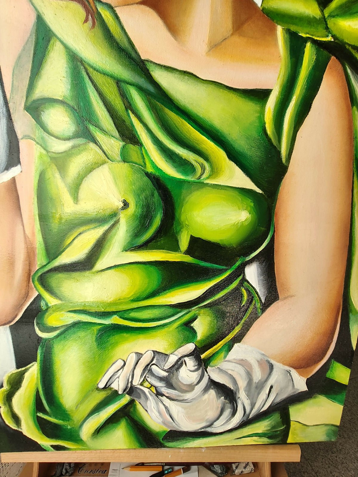 Ragazza in verde con guanti ( coppia di Tamara de Lempicka)