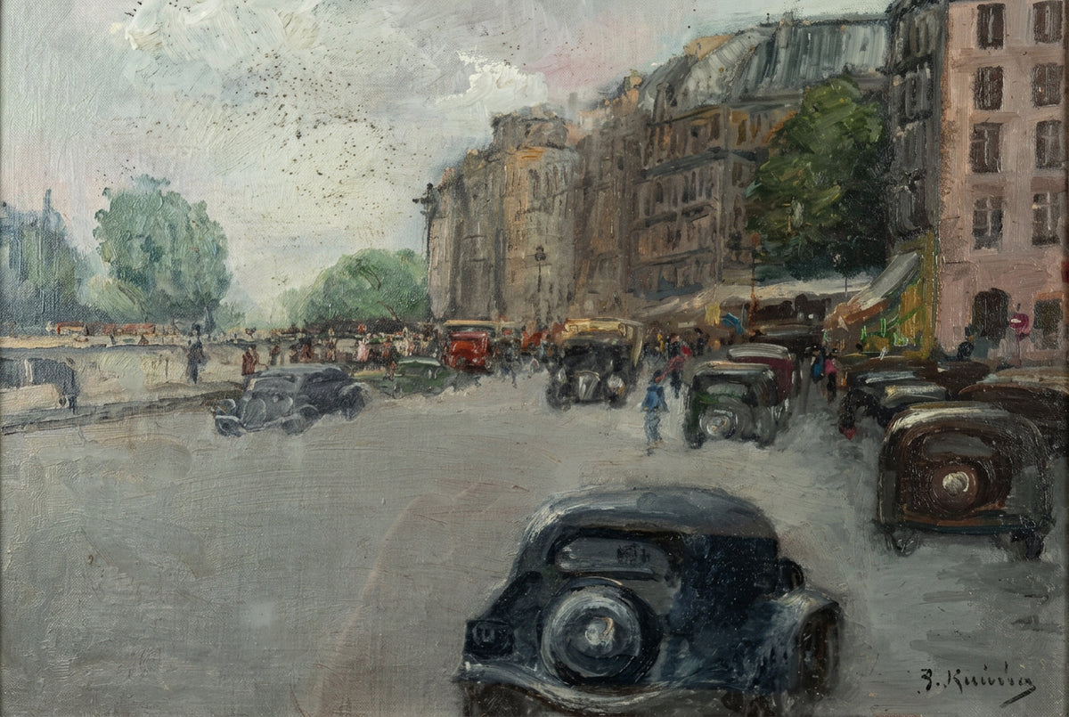 Paris di G.M. Cattani, tecniche miste del 1950, 42 × 31 cm