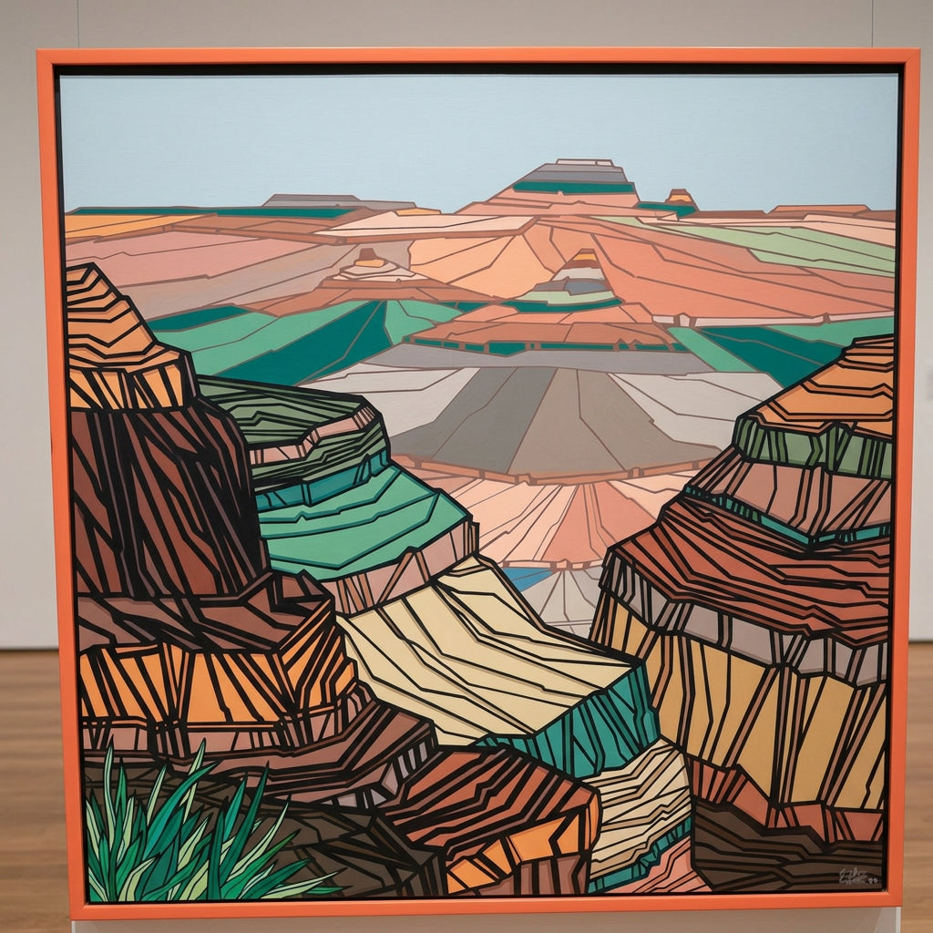 Senza titolo (Grand Canyon), di Mario Rossello, Grafica d'arte, 69 x 69 cm