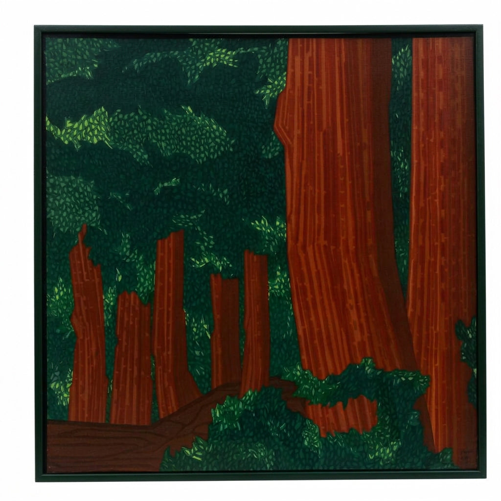 Senza titolo (alberi), di Mario Rossello, Grafica d'arte, 69 x 69 cm