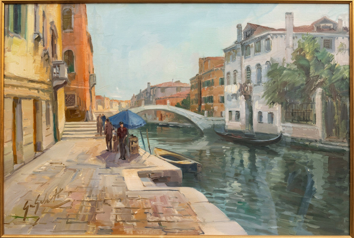 Ponte de la Misericordia, Venezia, di Gino Salviati, Olio su tela, 69 x 59 cm