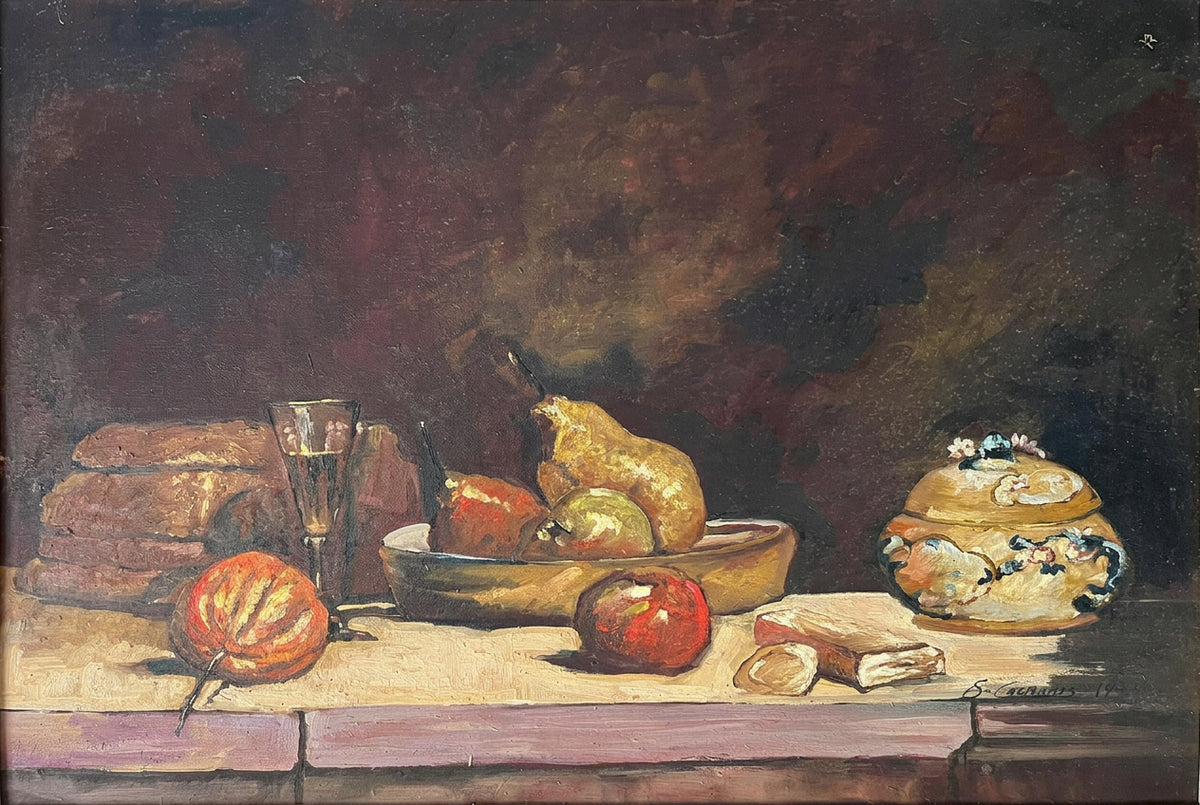Natura morta, di Gabriele Cremonesi, Olio su tavola, 74 x 59 cm