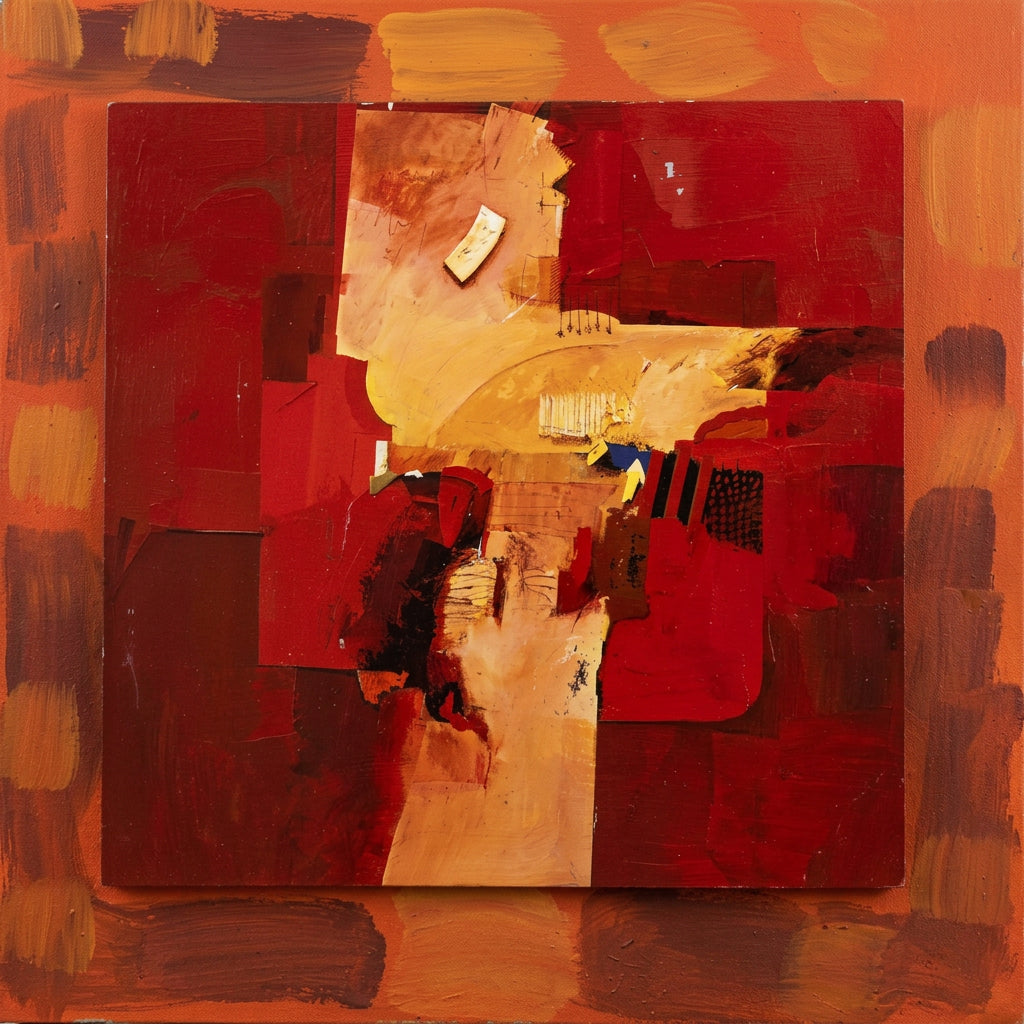 Senza titolo (composizione astratta), di Theo den Boon, Tecniche miste, 40 x 40 cm