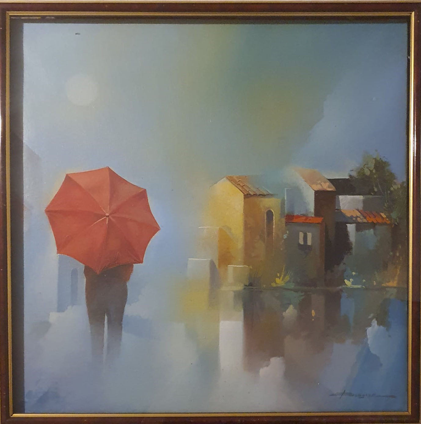 Felice Bossone - Paraguas rojo