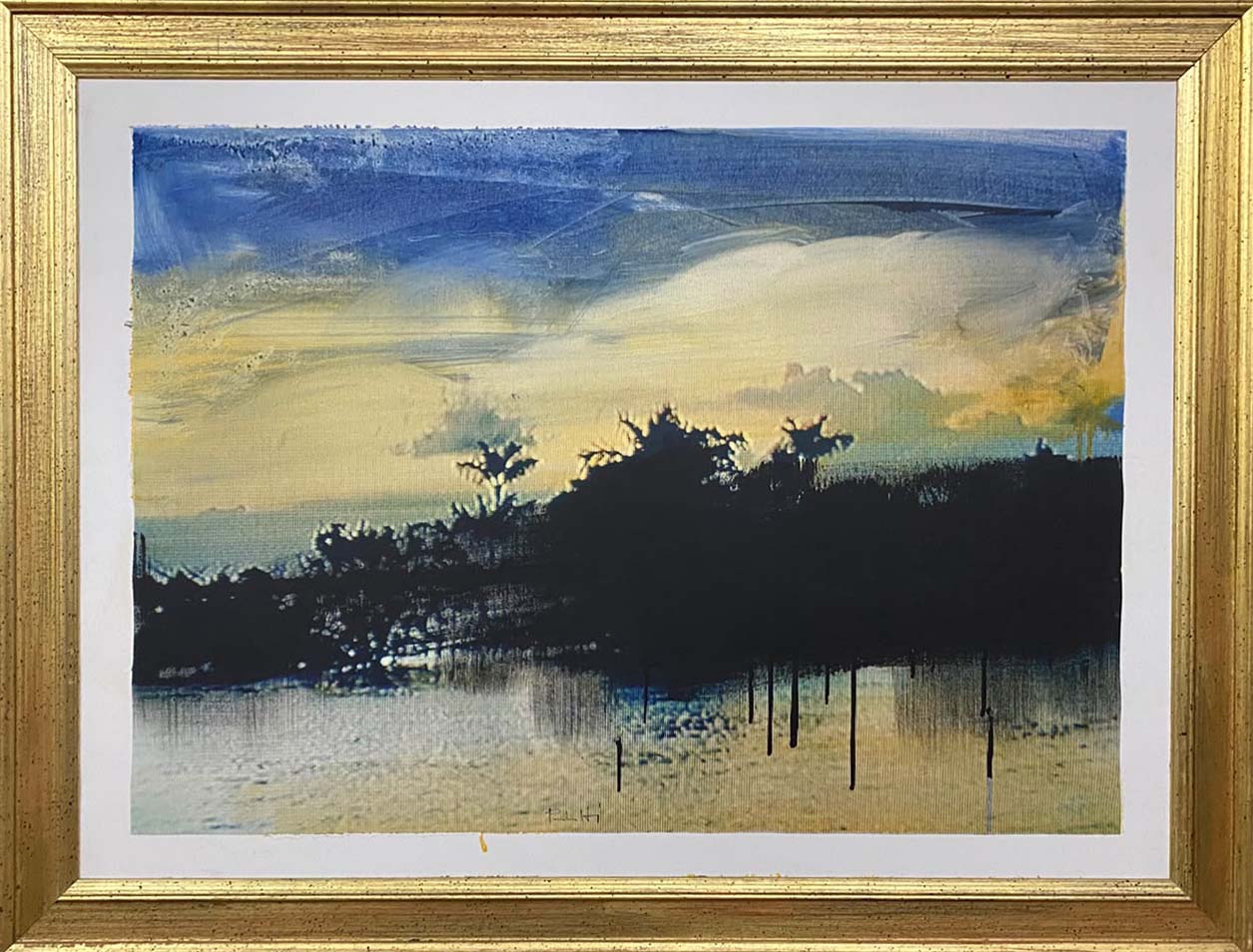 Azzurra Amazzonia di Antonio Pedretti, olio su tela paesaggistico