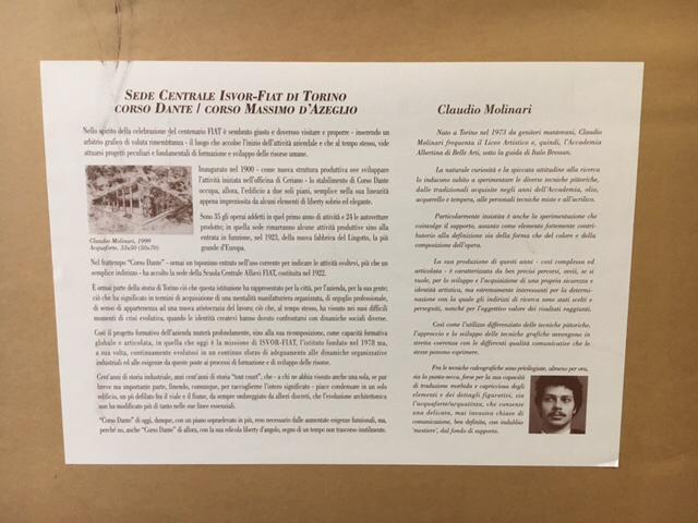 Claudio Molinari - Sede Centrale lavoro -Fiat di Torino