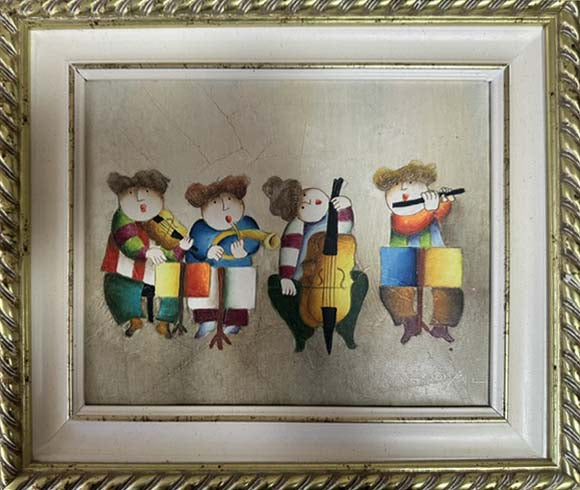 Orchestrina, olio su tela di Joyce Roybal