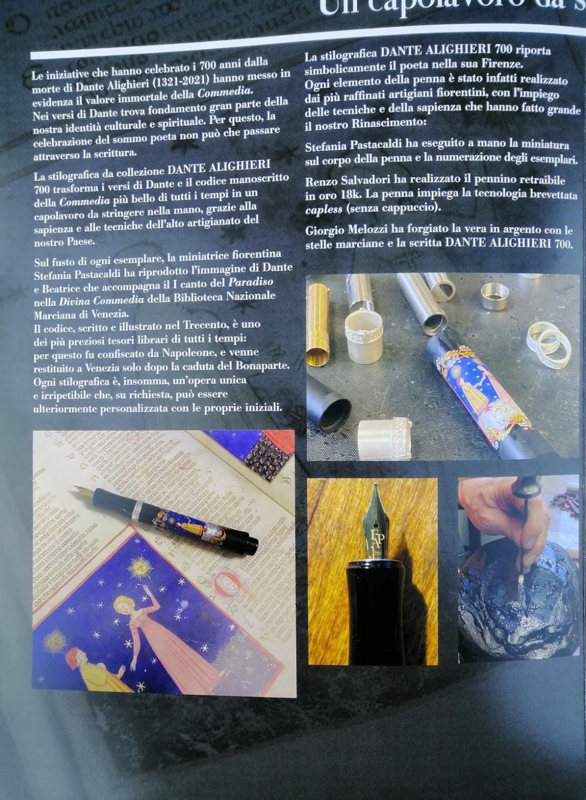 PENNA STILOGRAFICA DIPINTA A MANO - FONDAZIONE PATRIMONIO ARTISTICO