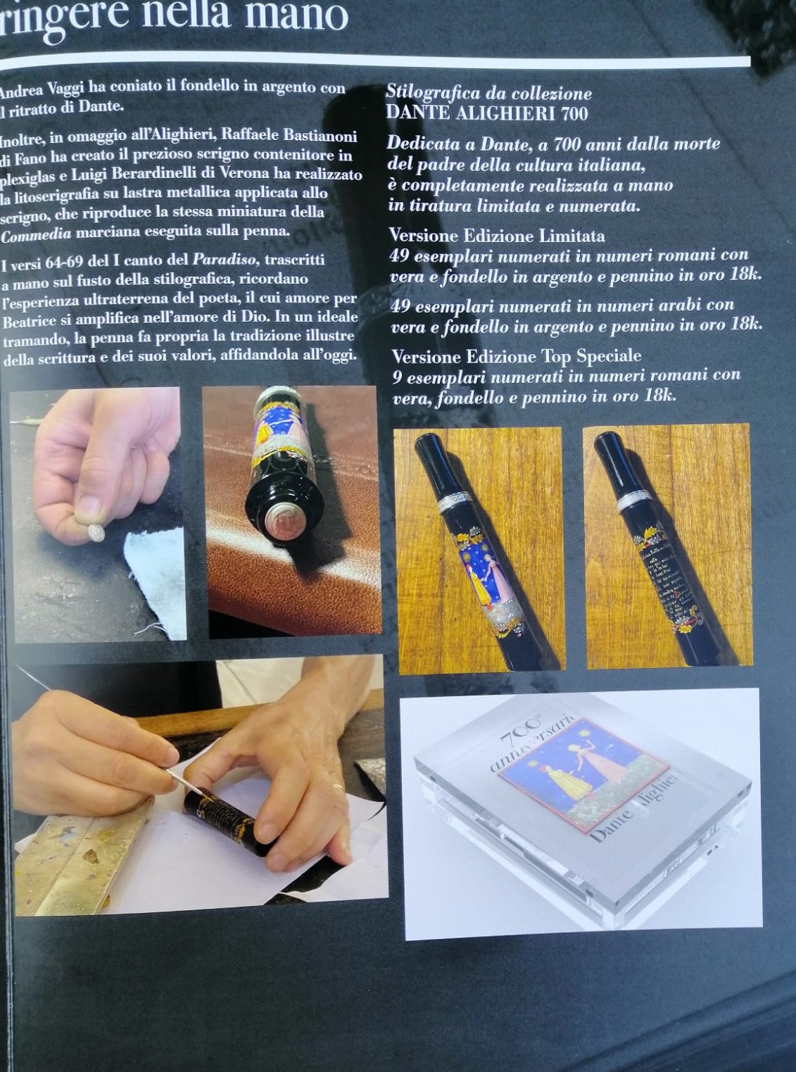 PENNA STILOGRAFICA DIPINTA A MANO - FONDAZIONE PATRIMONIO ARTISTICO