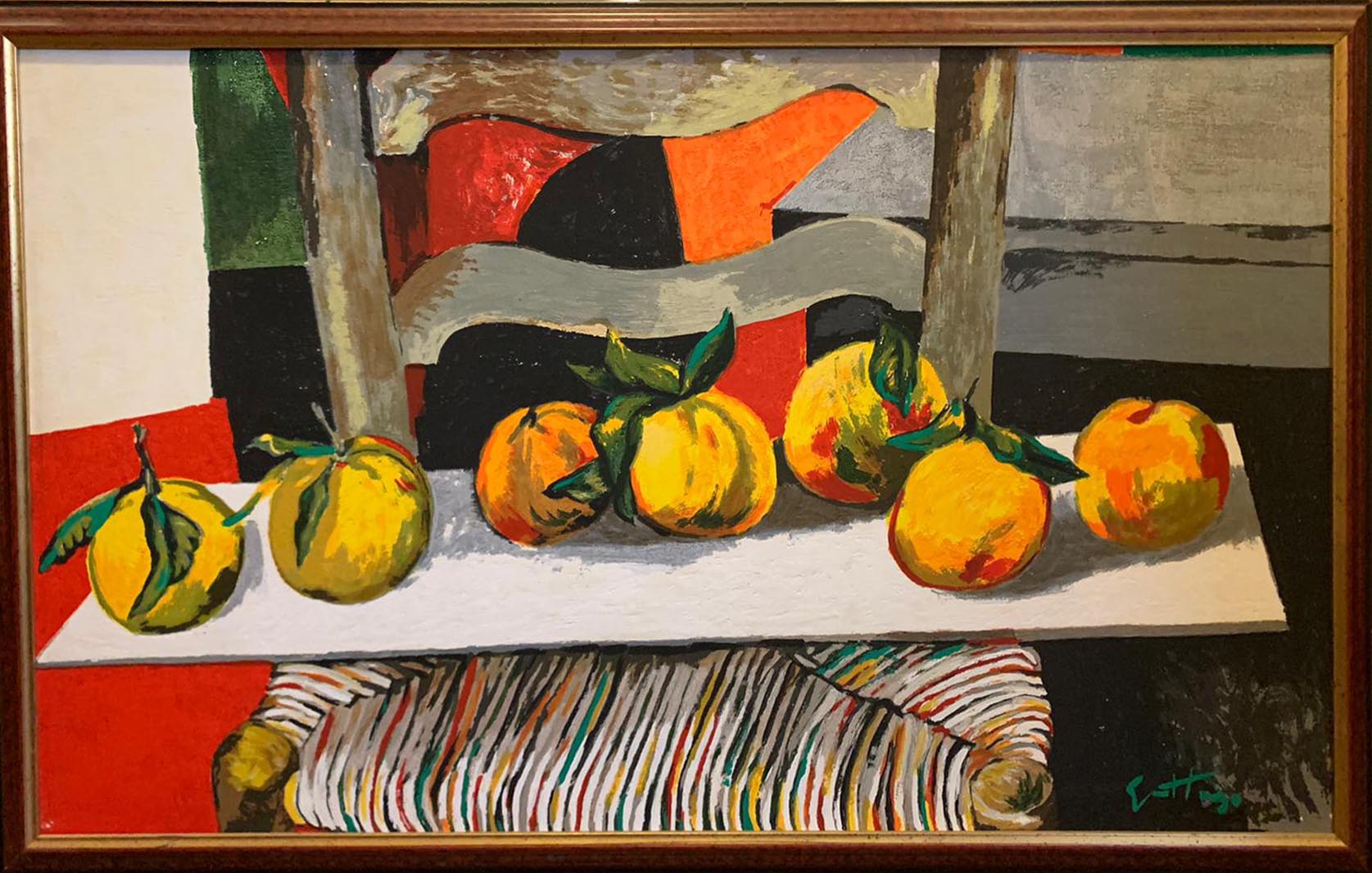 Renato Guttuso - Naranjas en una silla