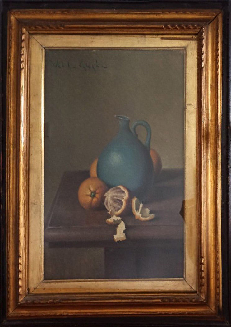 Valentino Ghiglia - Arance e vaso azzurro