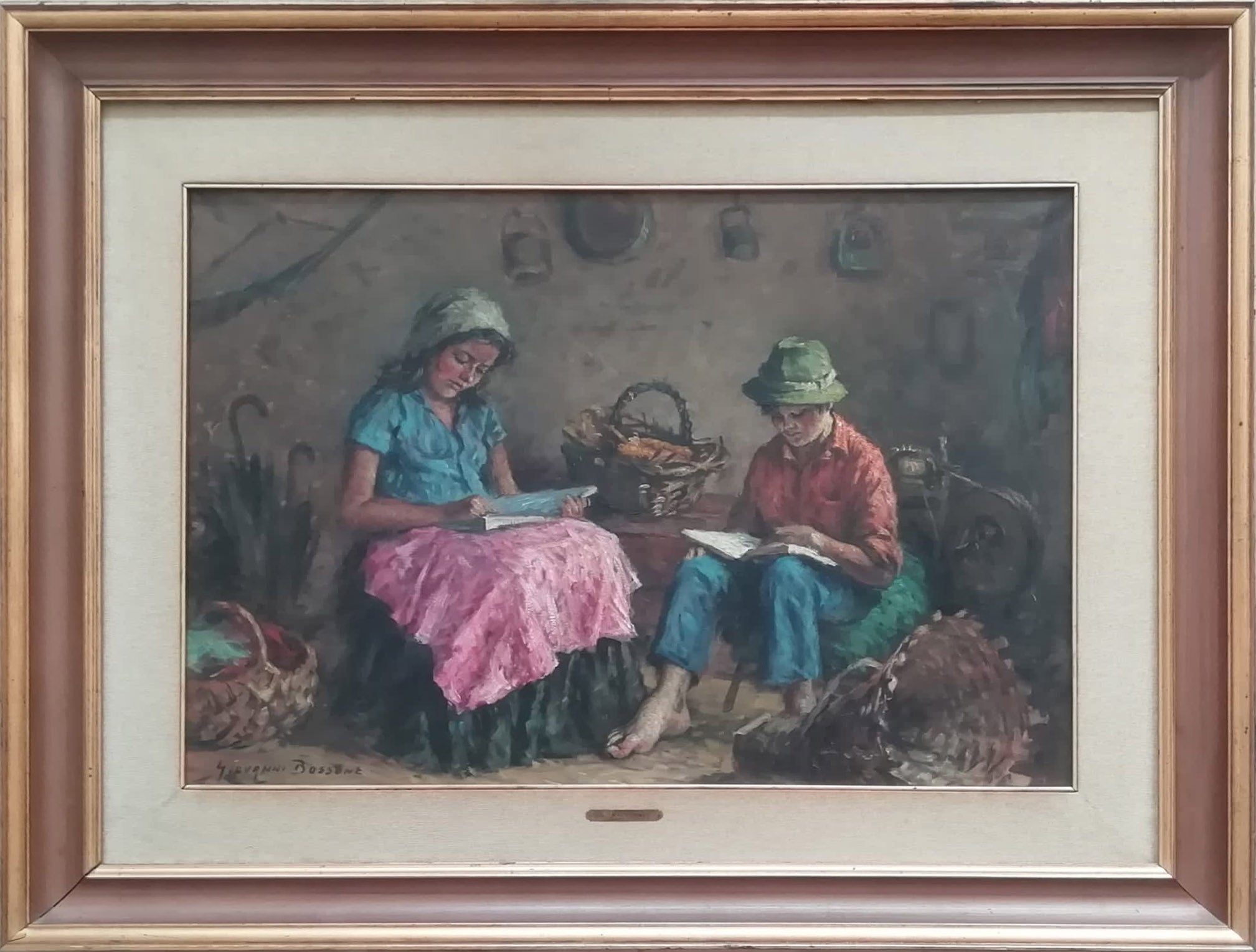 Giovanni Bossone - Interior con figuras