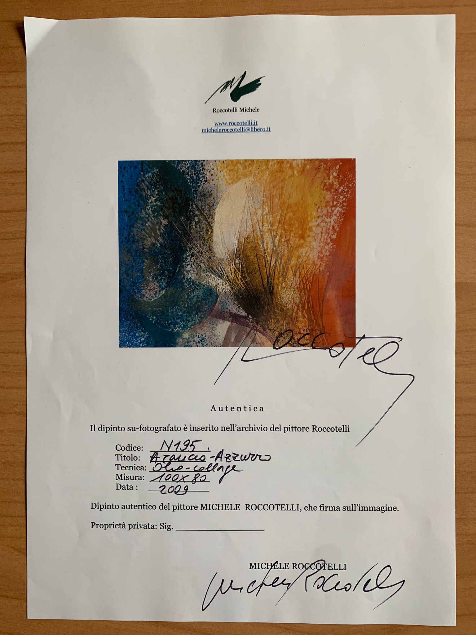 Michele Roccotelli - Arancio Azzurro