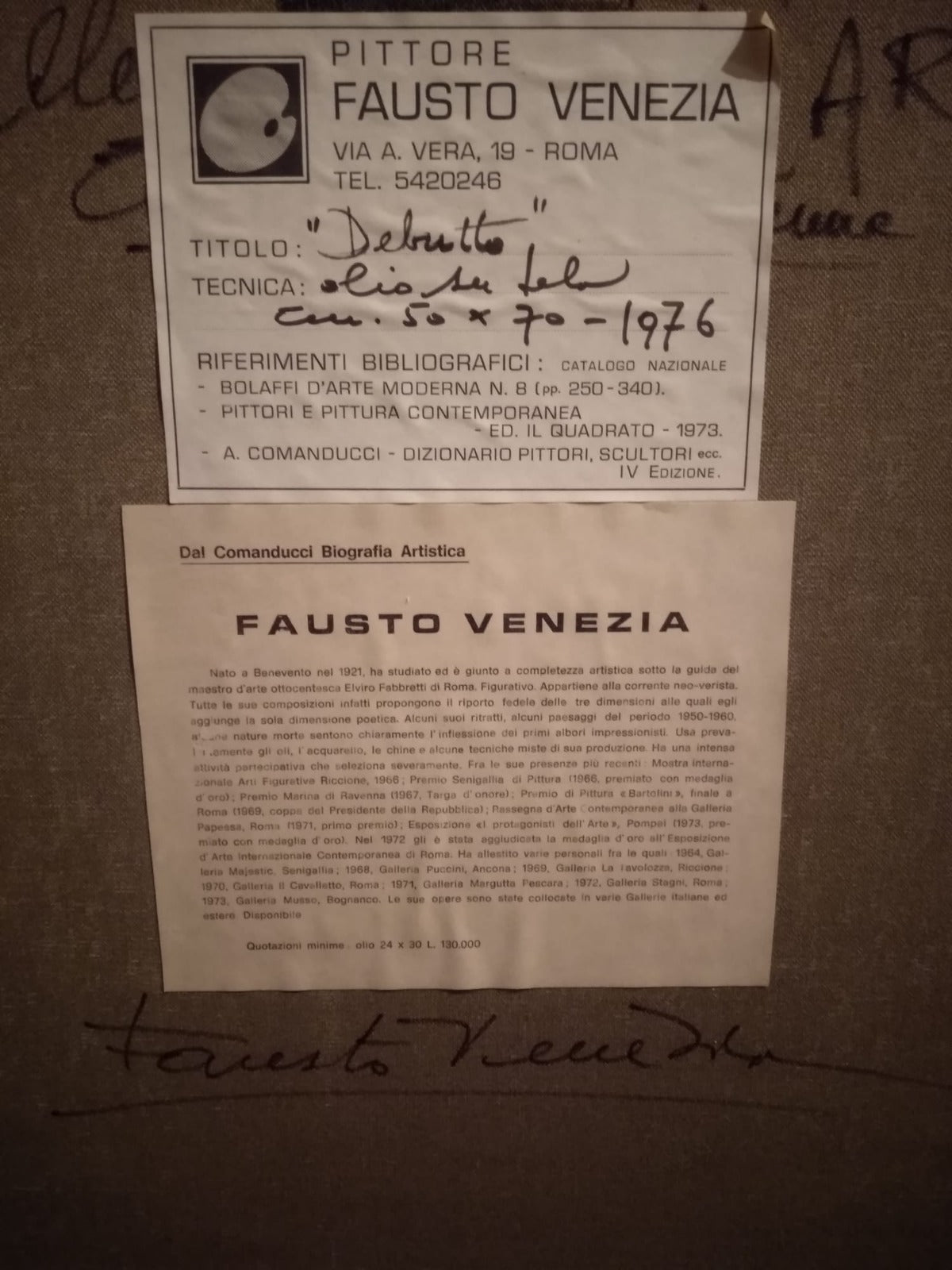 Fausto Venezia - Debut