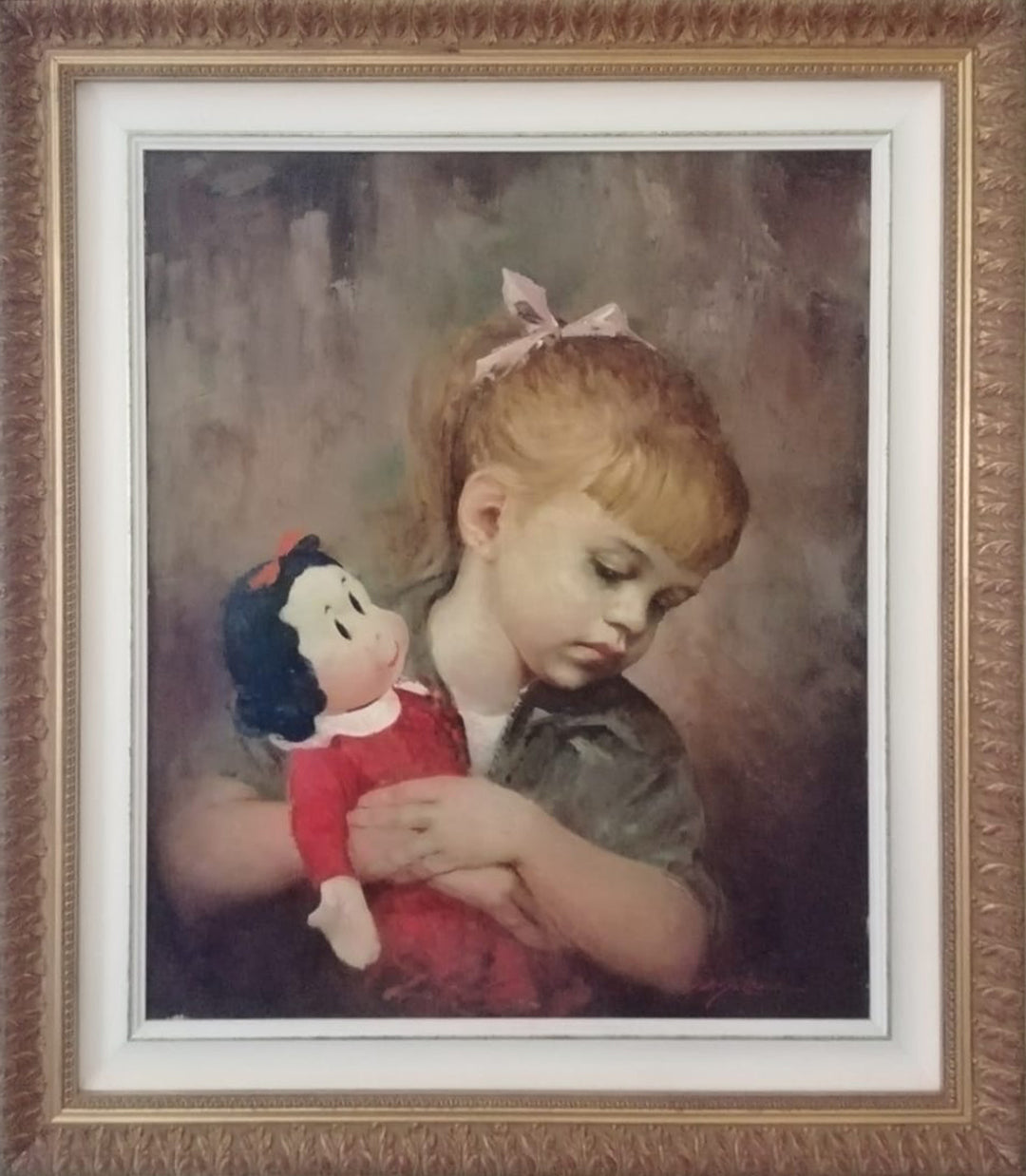 Giuseppe Guzzardi - Bambina assorta con bambola