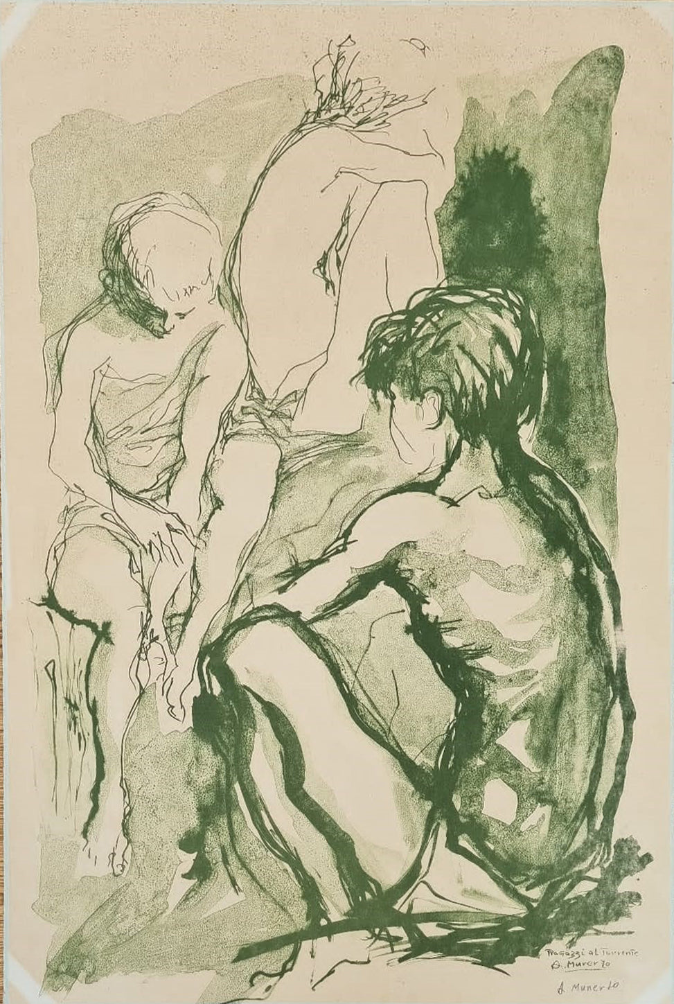 Augusto Murer - Ragazzi al torrente