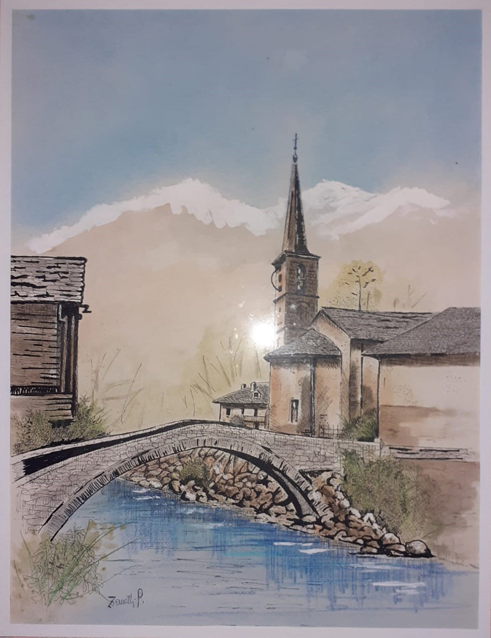 Piero Zanetti - Scorcio montano