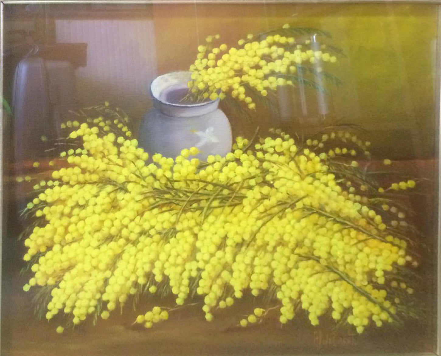 Aldo Carati - Mimosa con jarrón