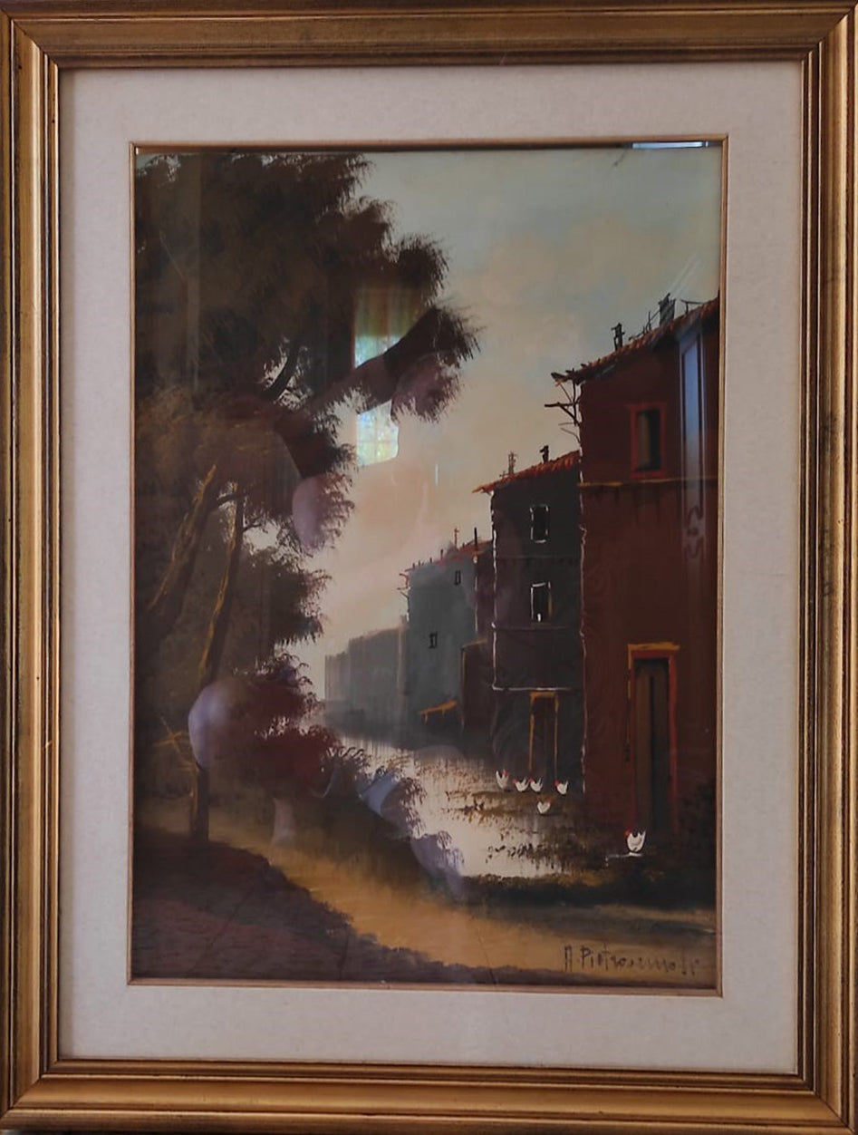 Alfonso Pietrosemoli - Paesaggio su tela