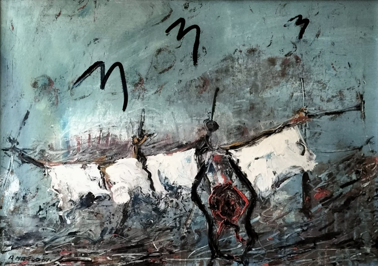 Antonio Manzoni - Untitled (composition of figures)