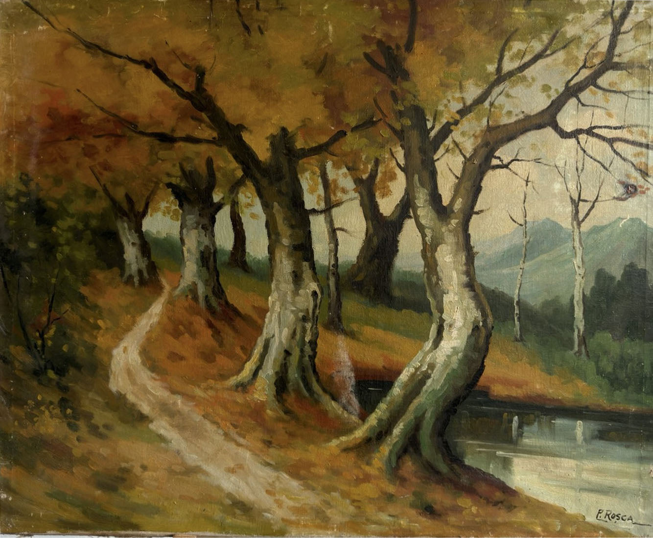 P. Rosca - Sin título (paisaje con árboles)