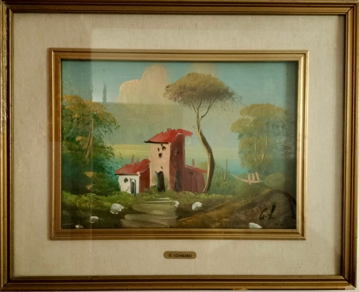G. Lombardi - Senza titolo (paesaggio in campagna)