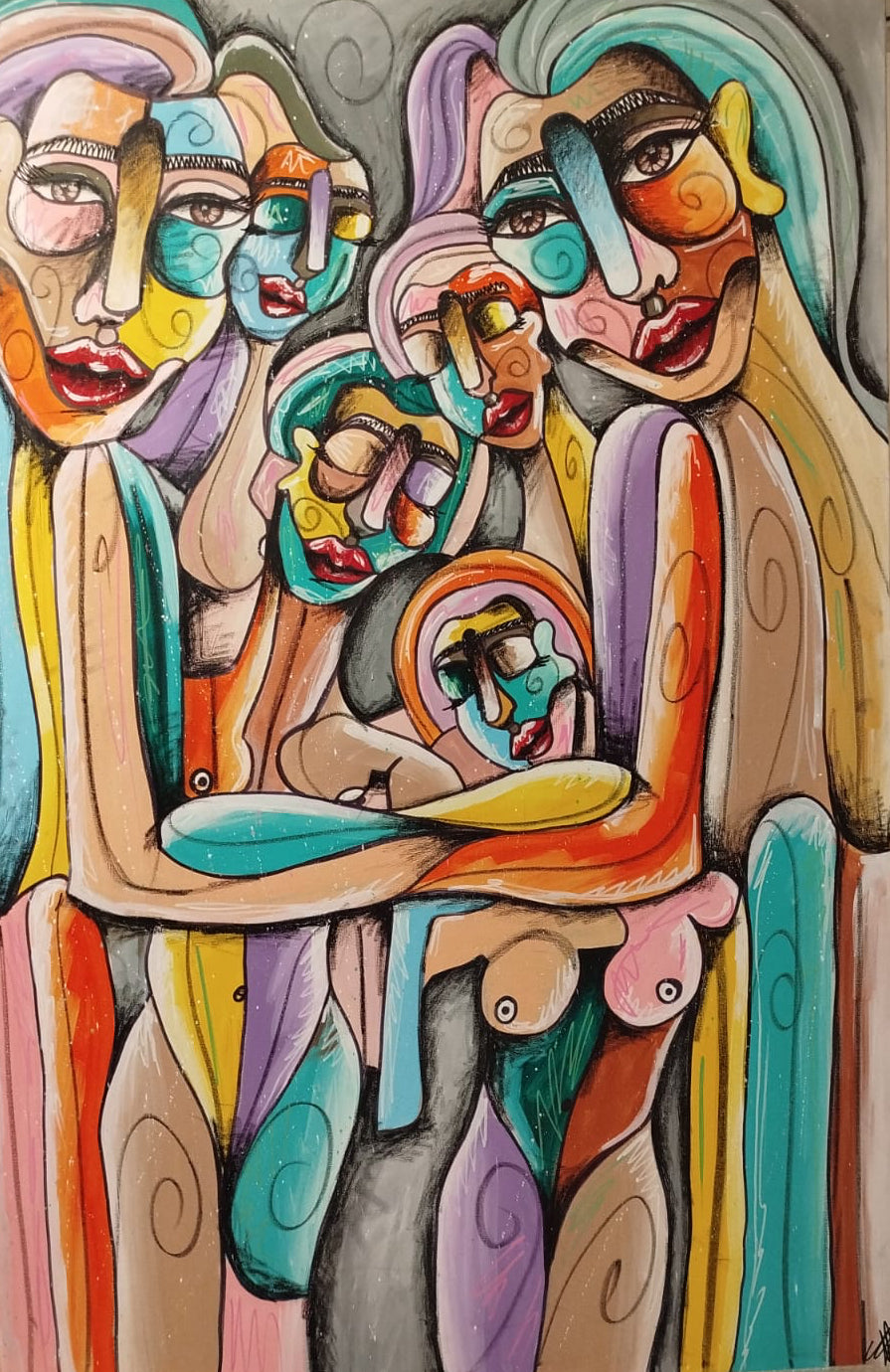 Figure in composizione verticale, opera di Moma