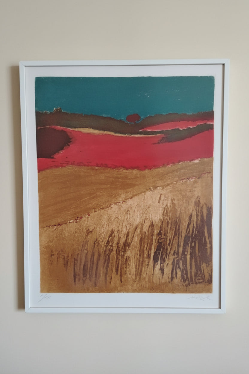 Serigrafia di paesaggio di Carlo Mattioli