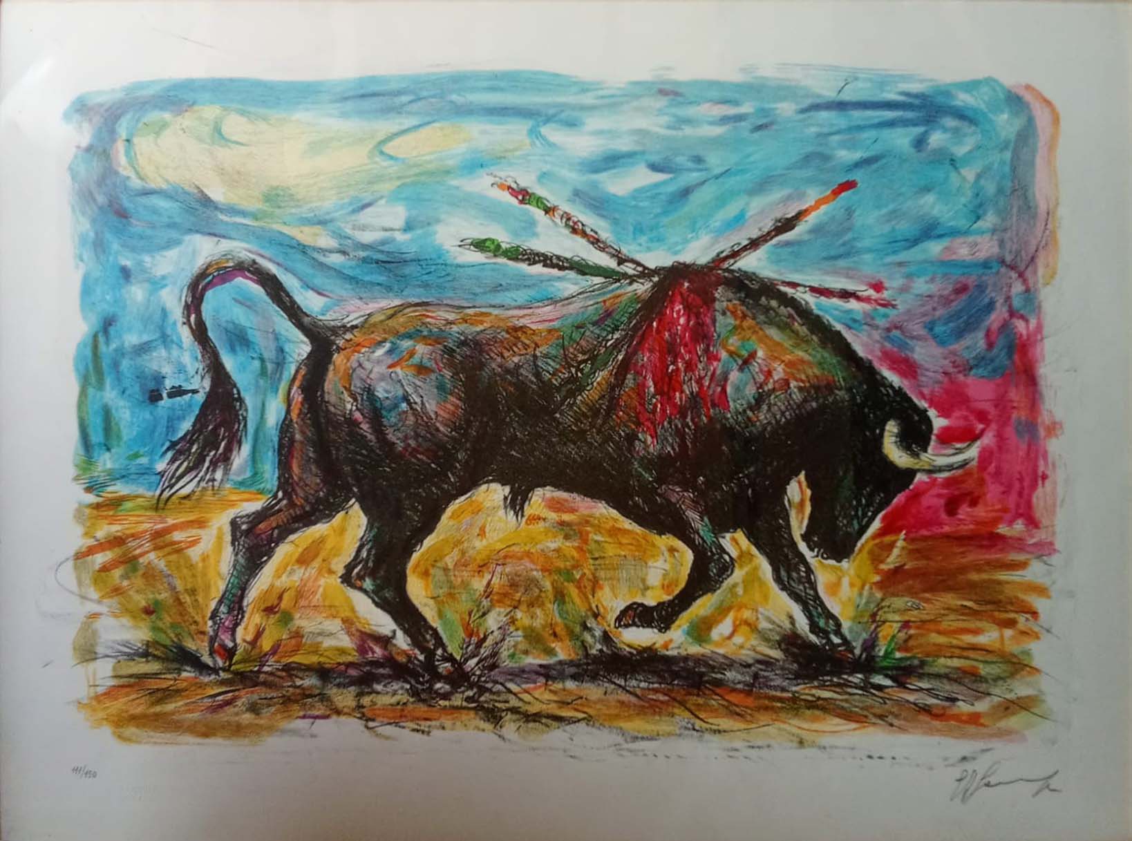 Toro, grafica d'arte su carta di Giovan Francesco Gonzaga