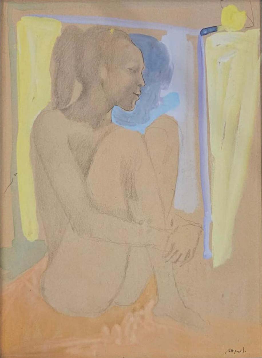 Nudo, disegno di Ugo Attardi
