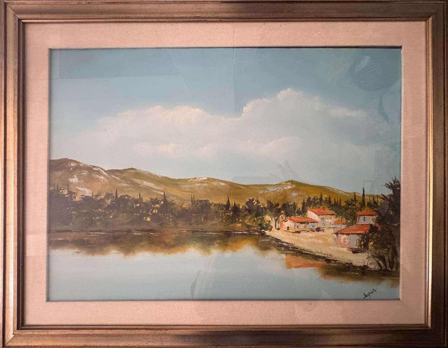Paesaggio, di Orlando Serpietri, olio su tela