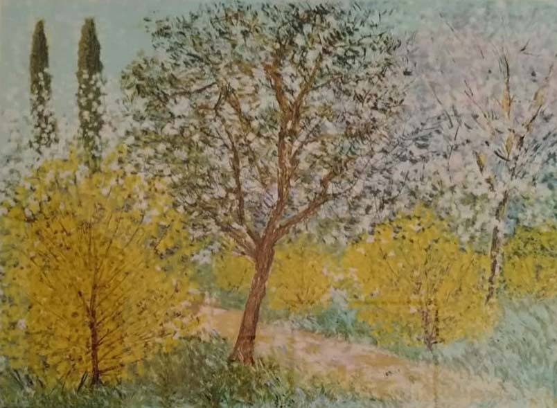 Strada nel podere, grafica d’arte di Michele Cascella
