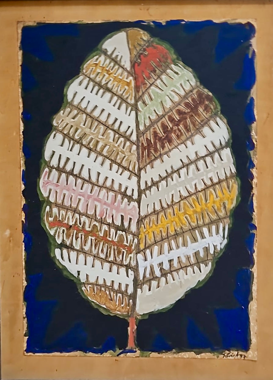 Senza titolo (foglia) di Silvio Alessandri, tecniche miste, 1997