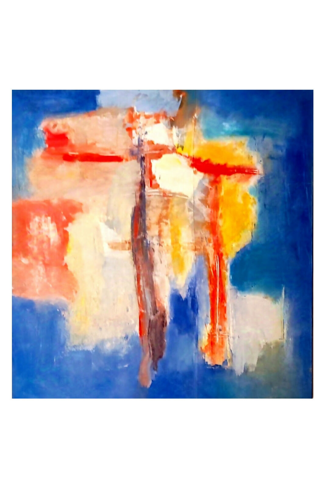 Ascesa di Gianfranco Giovannoni, pittura a pennello con colori acrilici su tela