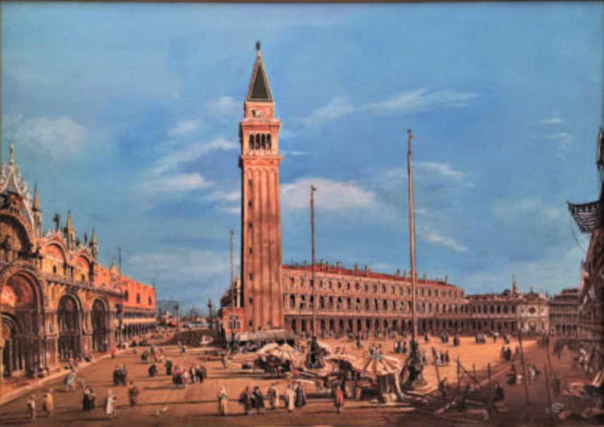 Barbarisi (copia d'autore da Canaletto) - Venezia, Piazza San Marco