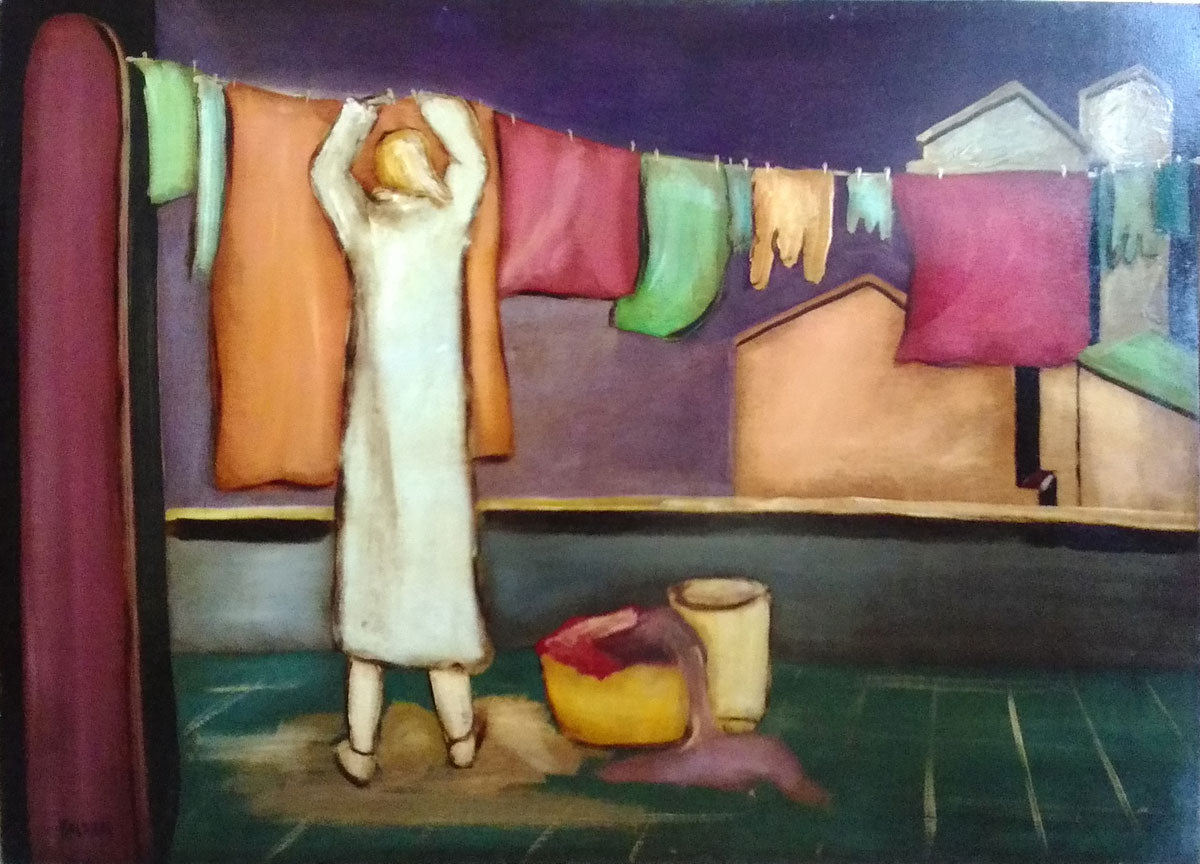 Sergio Baldieri - Donna che stende i panni