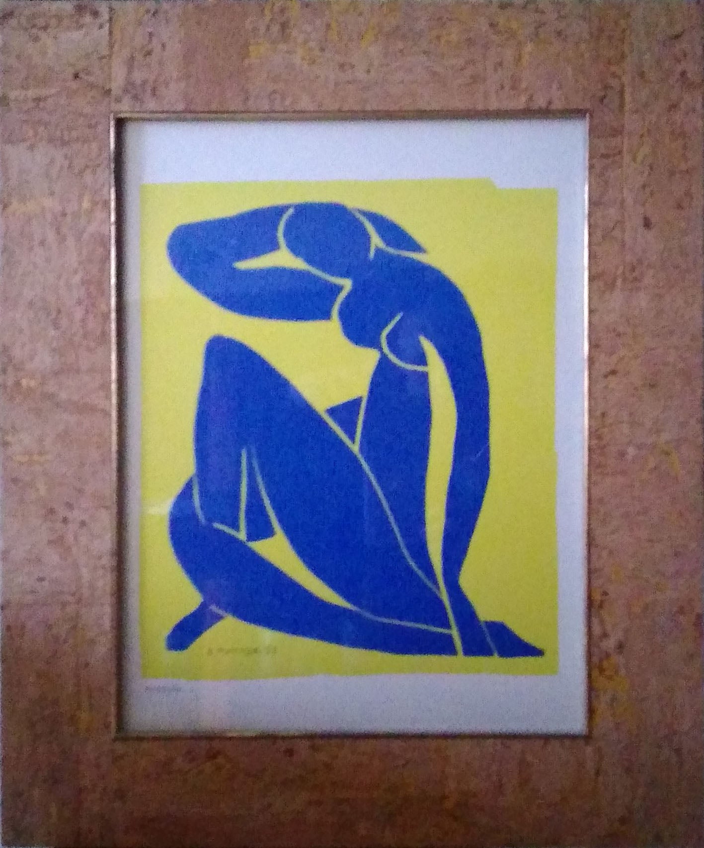 Matisse - Desnudo azul sobre fondo amarillo